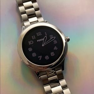 QVenture Silver toned Fossil Smart Watch